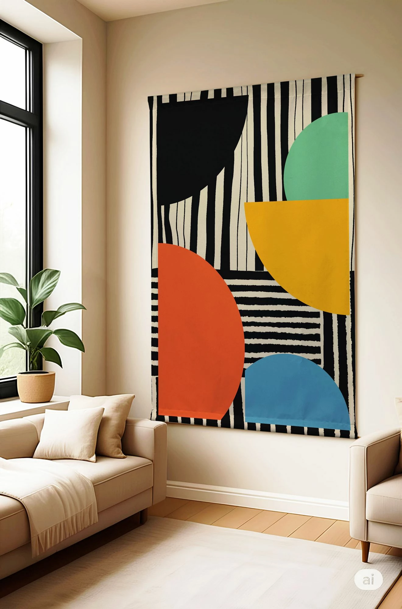 Pikturë dekorative poliestër, Wallity Polybaby 8, 145x200cm