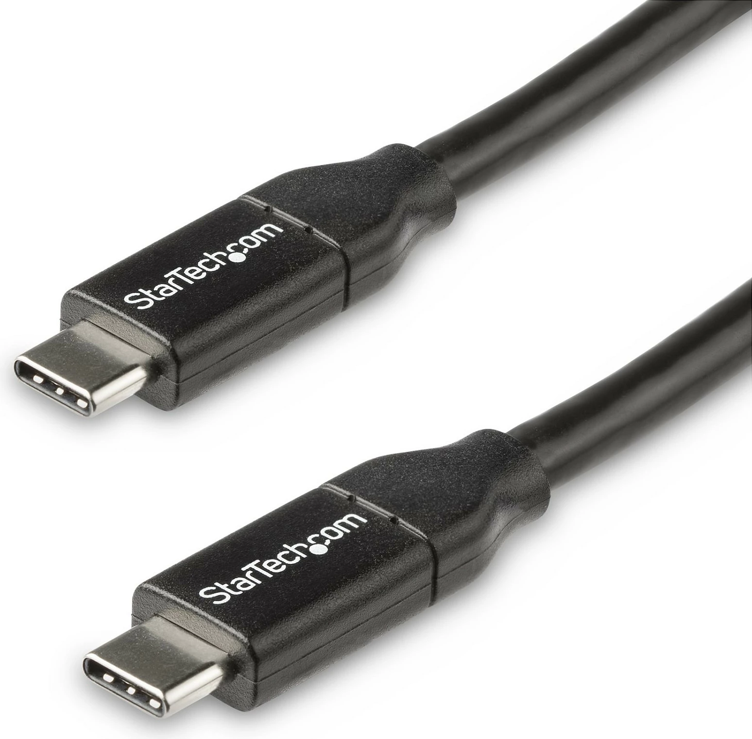 Kabllo USB-C StarTech, 0.5m, PD 100W, 5A, USB 2.0, e zezë