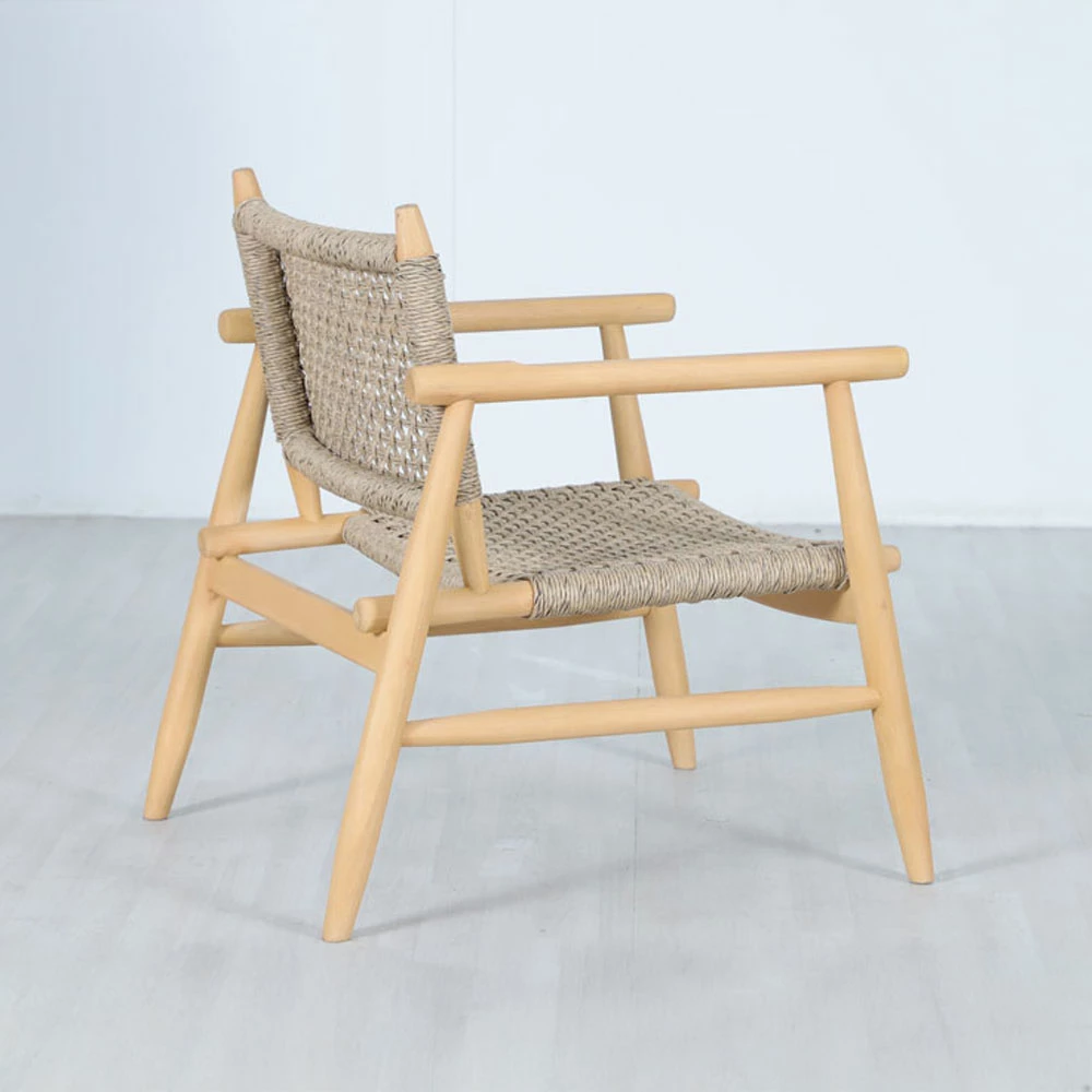 Karrige e ulët LALOU, natyrale, 73.5x67x80cm