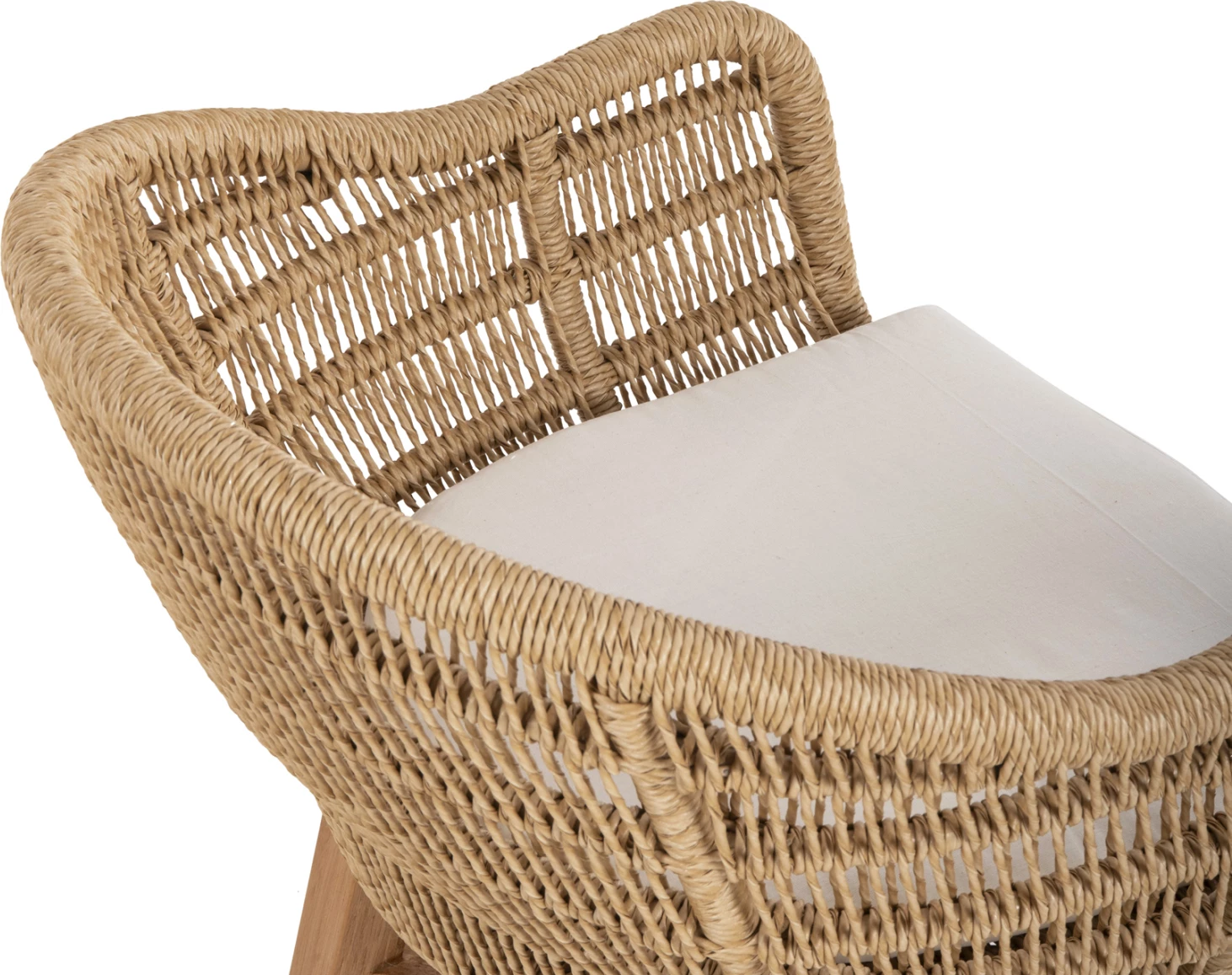 Karrige LAMORA FH9826 dru teak-litar sintetik-jastëk 60x61x78H cm
