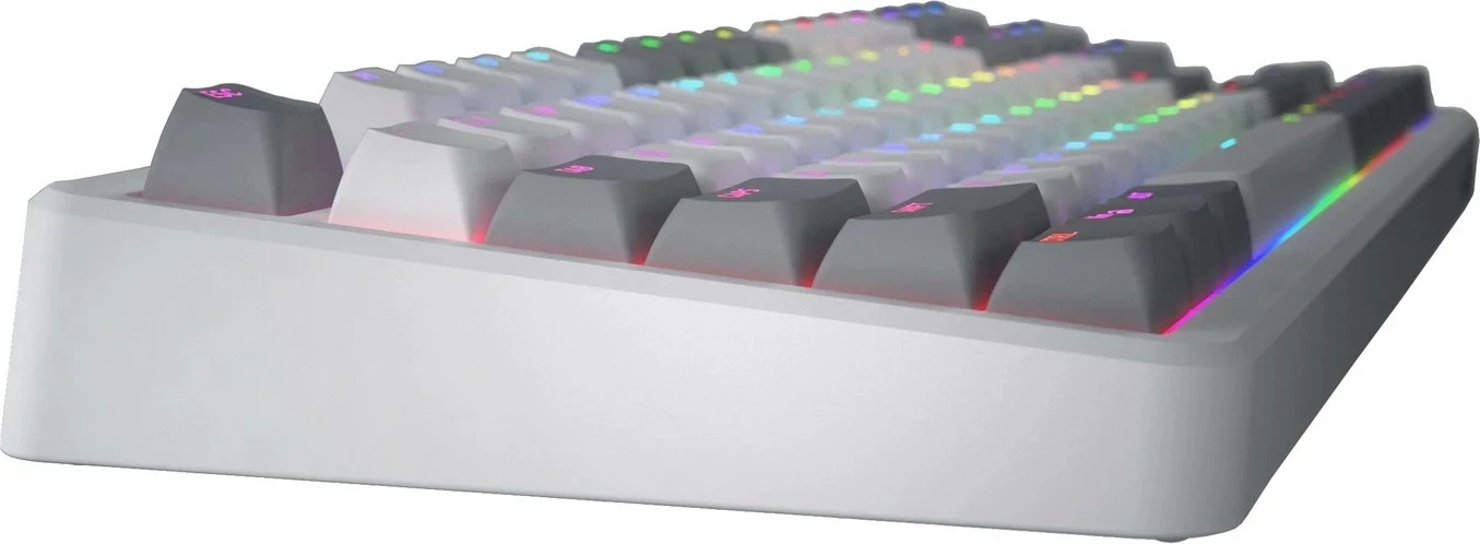 Tastierë mekanike Hator Rockfall 3 TKL Wireless, RGB, Hot-Swap, e bardhë