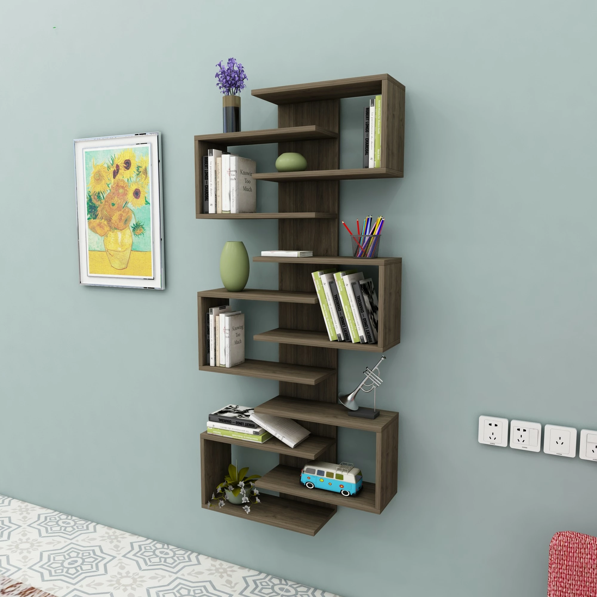 Raft librash Skye Decor, ngjyrë arr