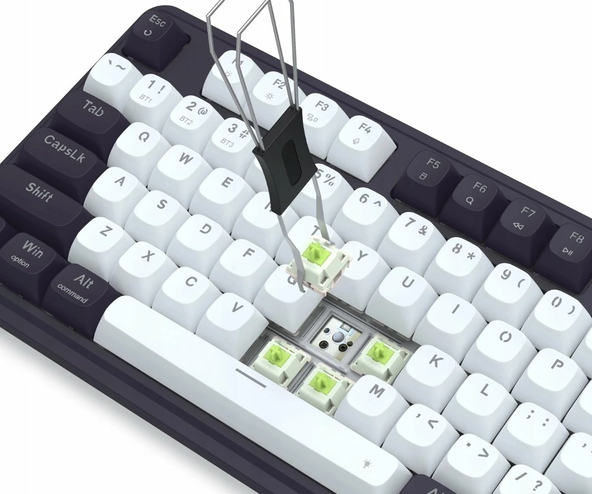 Tastierë gaming mekanike Redragon TERRAFLARE K762WB-RGB-PRO, full-size 104 taste, Bluetooth/2.4GHz/USB, RGB, hot-swap, PBT, bateri 4000mAh, QWERTY US, e zezë, set me receiver 2.4GHz