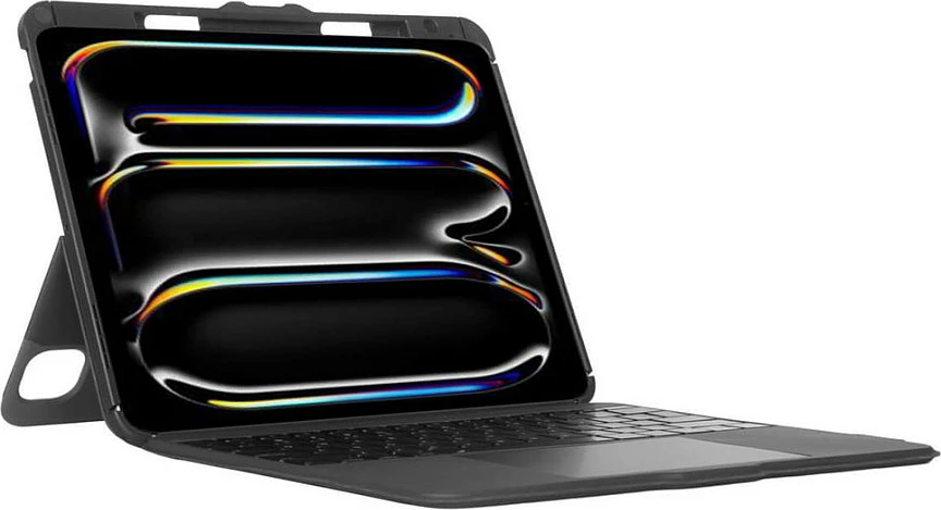 Mbështjellës me tastierë Targus VersaVu për iPad Pro 13" (M4), Bluetooth 5.0, Trackpad, QWERTY UK, me ndriçim, e zezë
