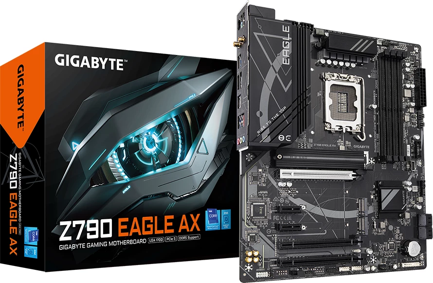 Pllakë amë GIGABYTE Z790 EAGLE AX LGA1700, ATX, 4x DDR5, Wi‑Fi 6E, Bluetooth 5.3
