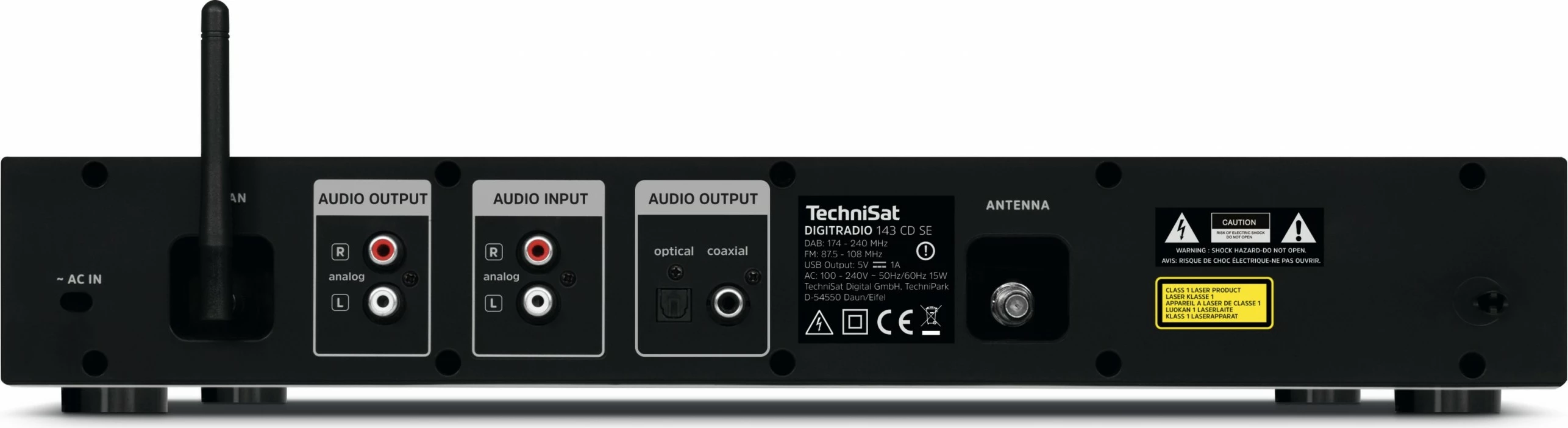 Radio digjitale/CD player TechniSat DigitRadio 143 CD (V3) e zezë