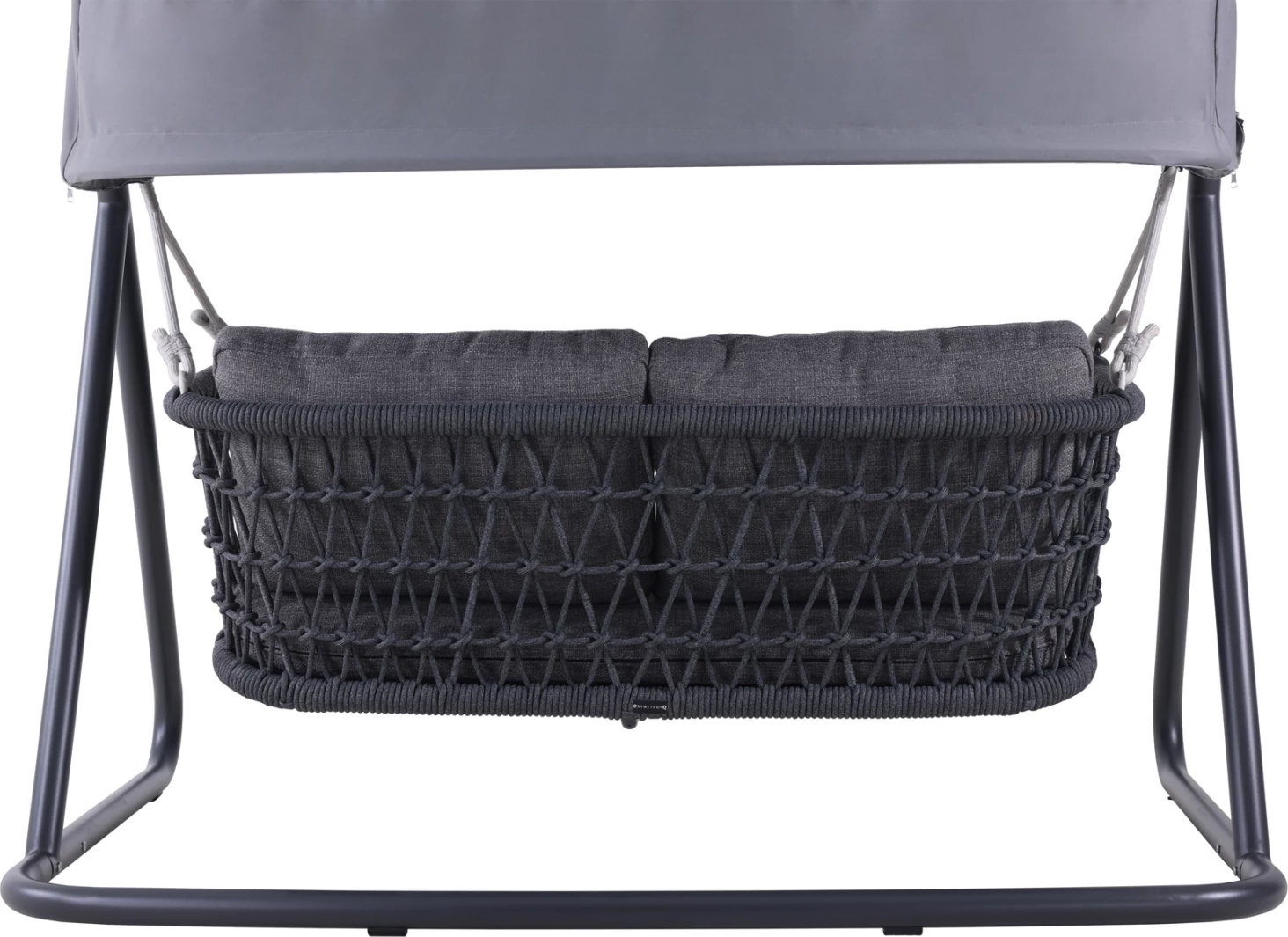 Lëkundëse me tendë për jashtë, 3 vende, ngjyrë gri e errët, alumin, EXCELSIOR CD6411.02, 185x134x175cm