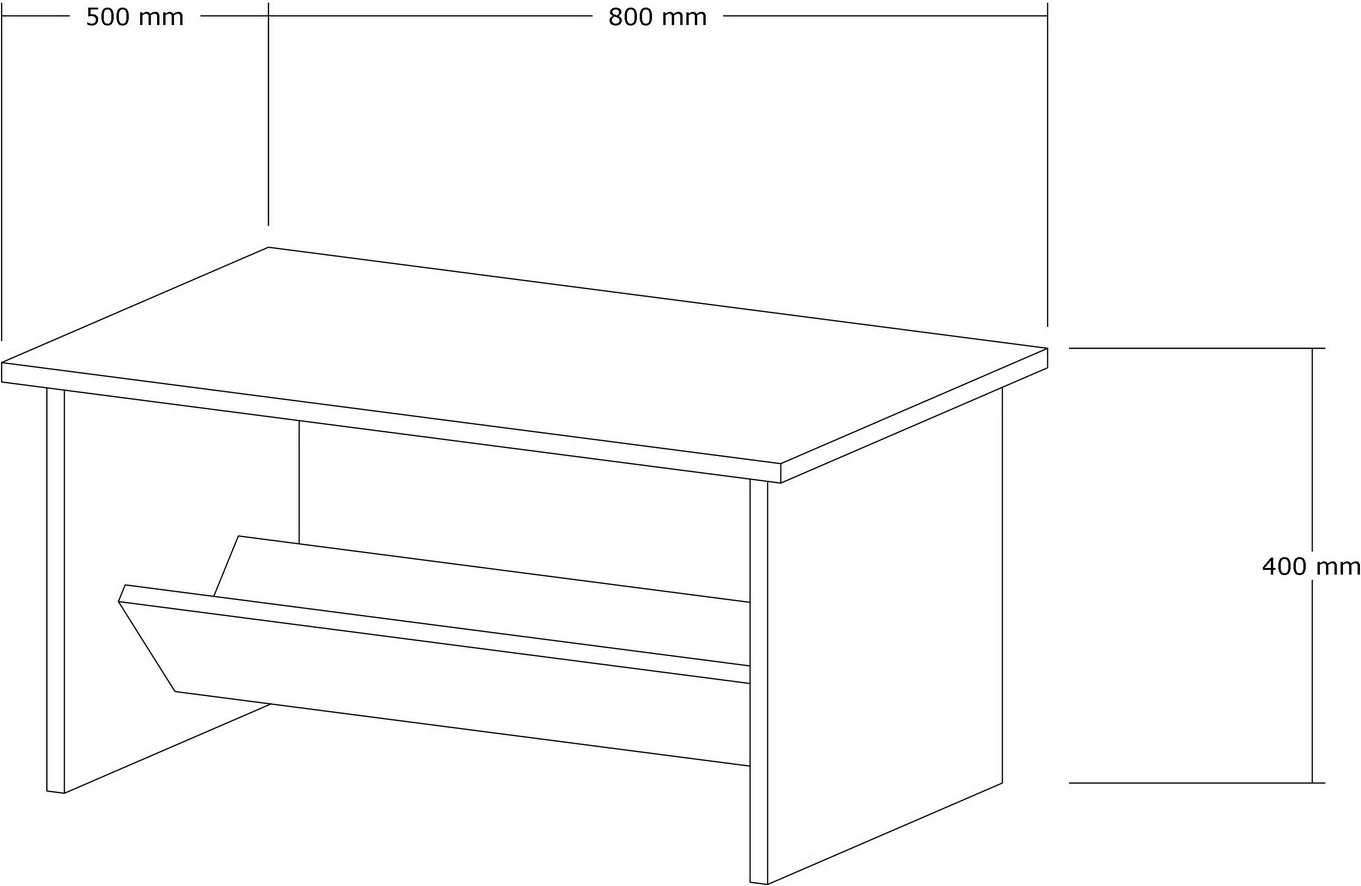 Tavolinë kafeje Hanah Home, Delta, ngjyrë antracit