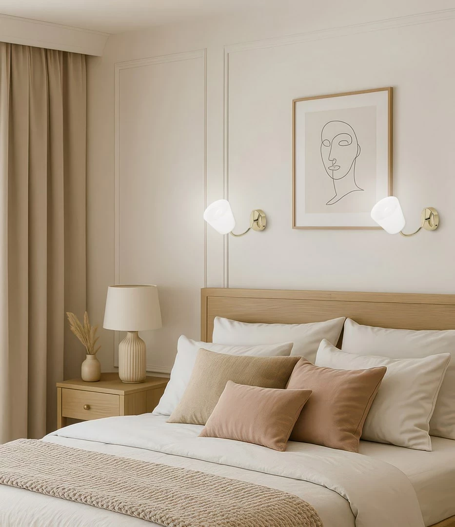 Llambë muri Activejet AJE-EMILY 1P GOLD, E27, 40W, Bardhë