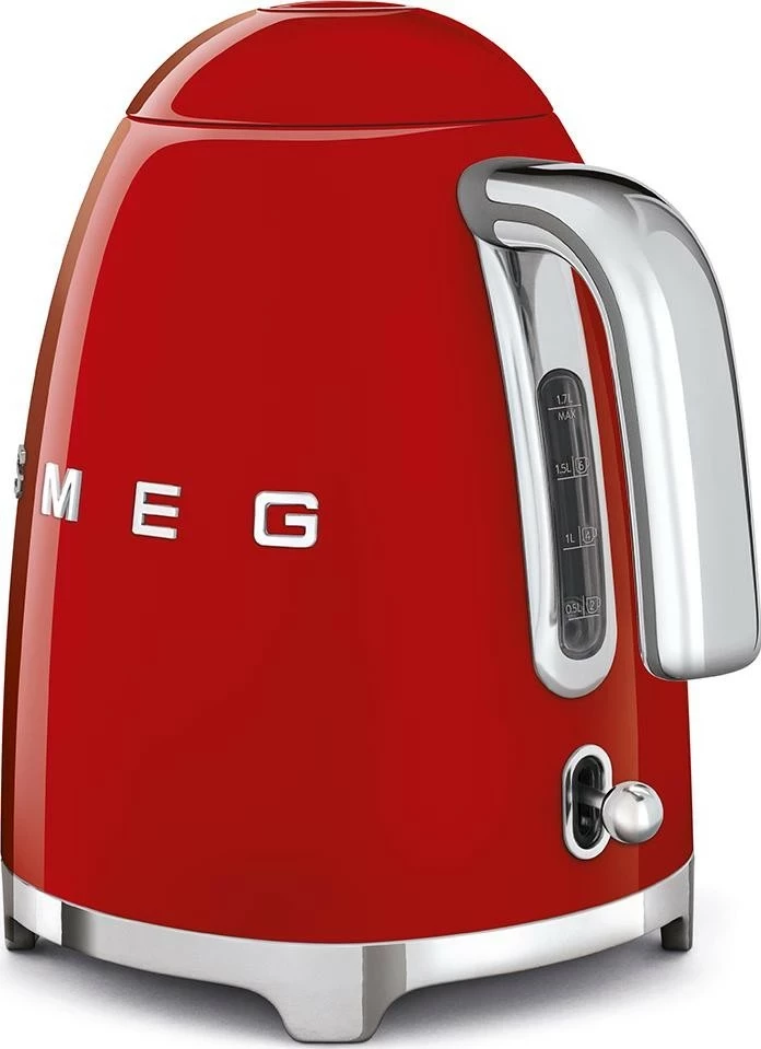 Çajnik SMEG KLF03, 1.7L, 2400W, inox, kuq