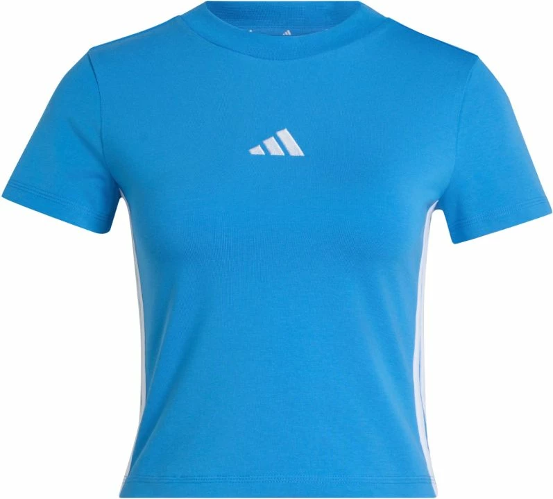 Maicë femra adidas Essentials 3-Stripes Slim Baby KD2341, e kaltër [Madhësia: M]