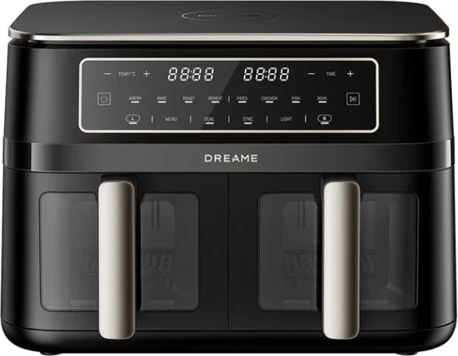 Fritezë me ajër të nxehtë DREAME Tasti DZ30, double 11 L (2x5.5 L) 3000 W, e zezë