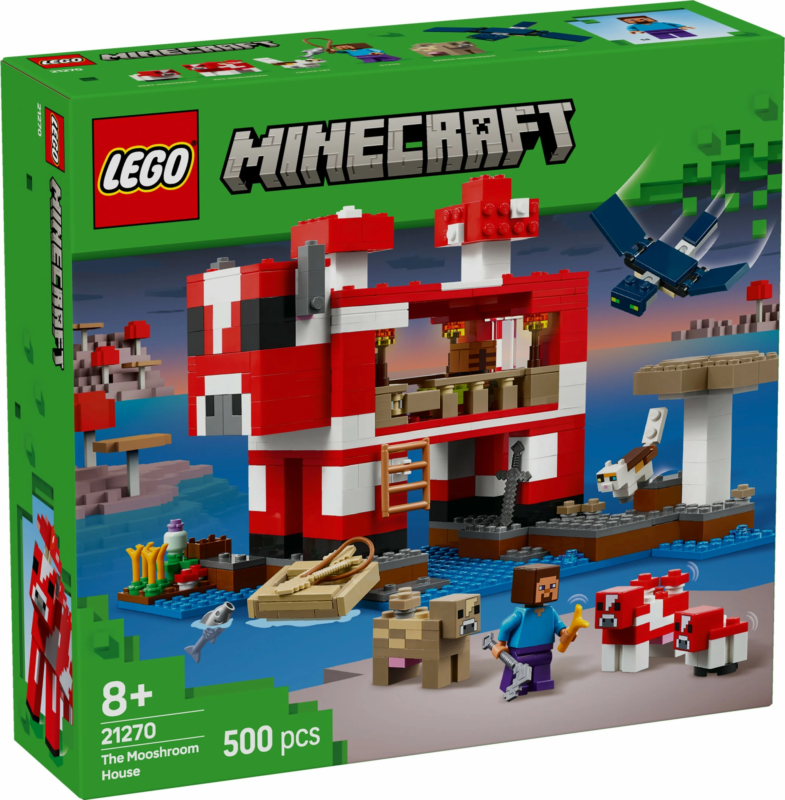 Set ndërtimi LEGO Minecraft 21270 Das Pilzkuh-Haus 500 pjesë multikolor