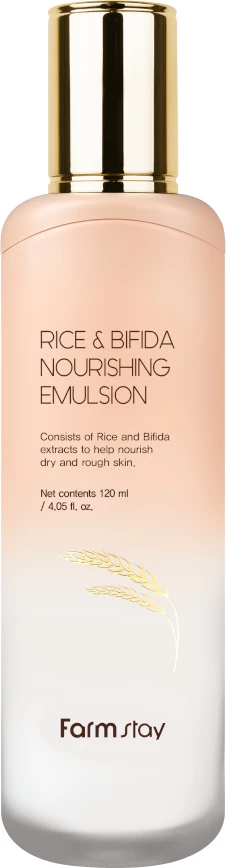 Emulsion ushqyese për fytyrë për femra FarmStay Rice & Bifida Nourishing Emulsion 120ml