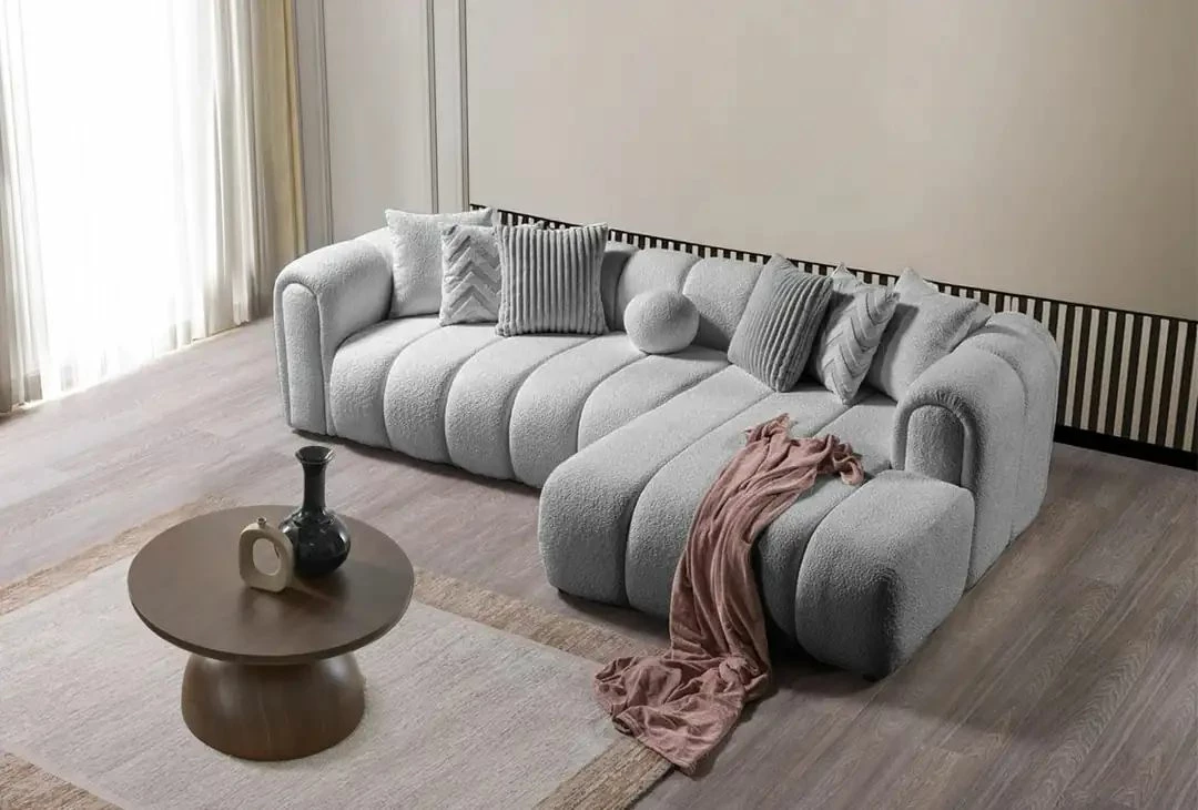 Këndare Atelier del Sofa, N-Line, e djathtë, ngjyrë gri