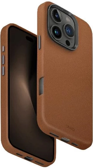 Mbështjellës UNIQ Lyden MagClick për iPhone 16 Pro, kafe