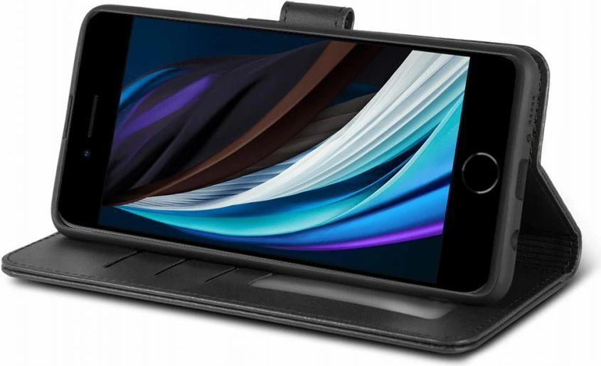 Mbështjellës Tech-Protect Wallet MagSafe për iPhone 16 Pro, eko-lëkurë, i zi