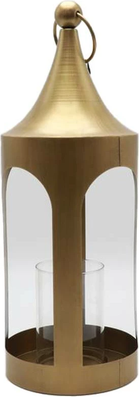 Qiri mbajtëse LUM, metalik ari, xham, 19x19x52cm