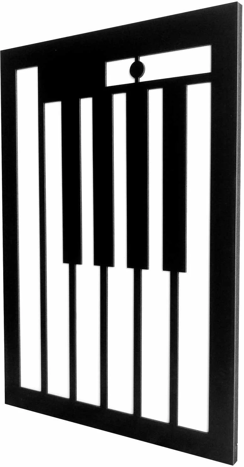 Pikturë dekorative me kornizë MDF, tastierë piano, Wallity