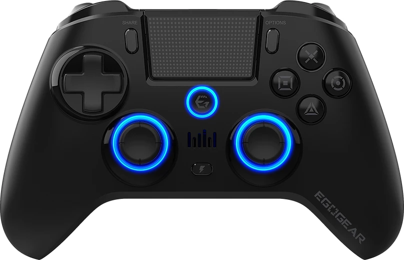 Kontroller wireless RGB EGOGEAR SC15 për PS4/PS3/PC, Bluetooth, jack 3.5mm, i zi