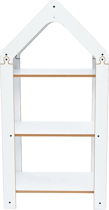 Raft Montessori Zoilen I, bardhë-kaltër, mdf, 50x30x100cm