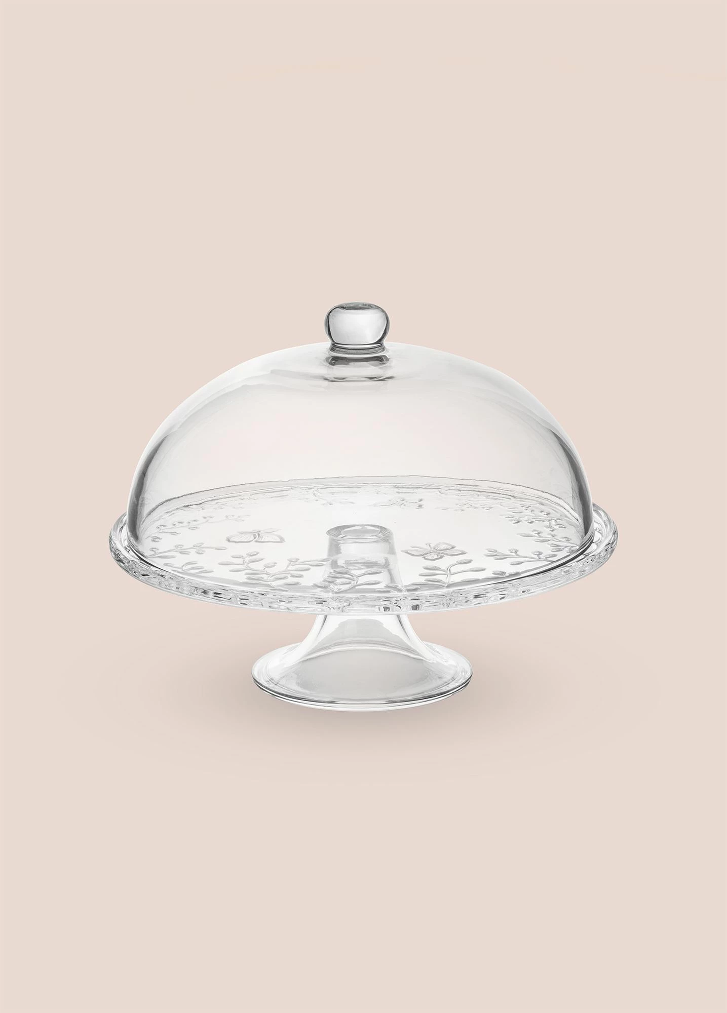 Pjatë për servirje tortash Hermia, CAM0497, xham transparent