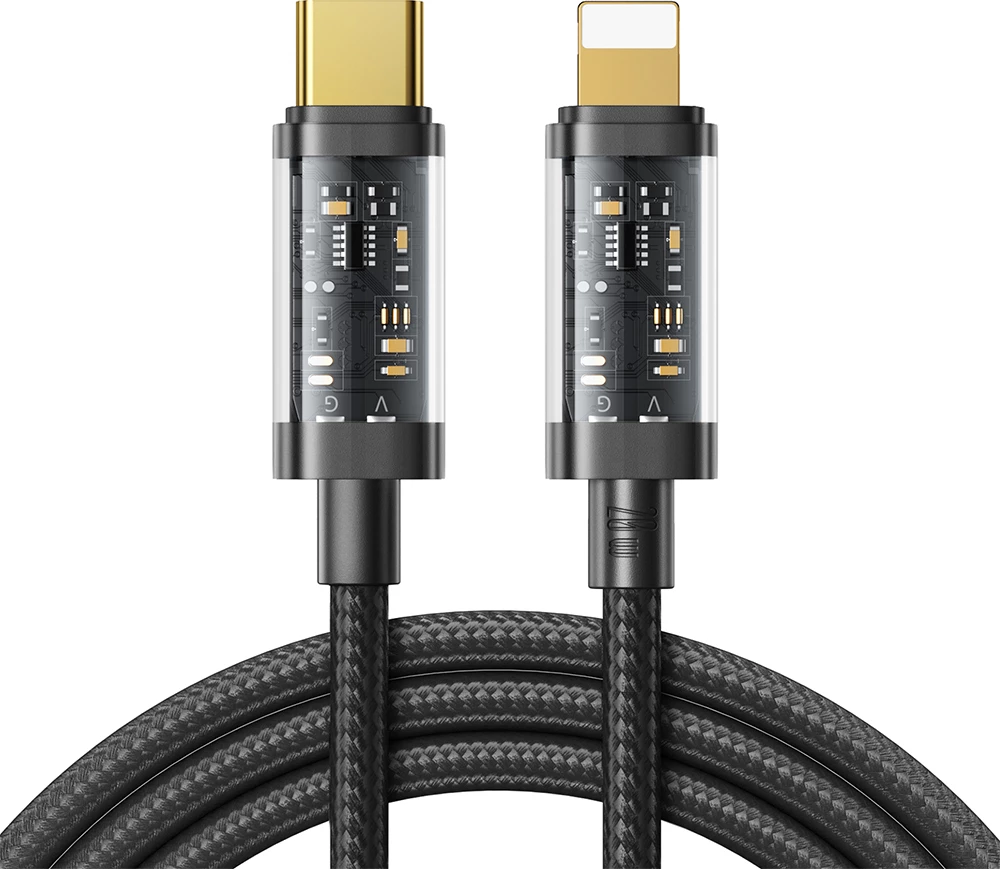 Kabllo Joyroom S-CL020A12 Lightning / USB-C, 1.2m, 20W, e zezë