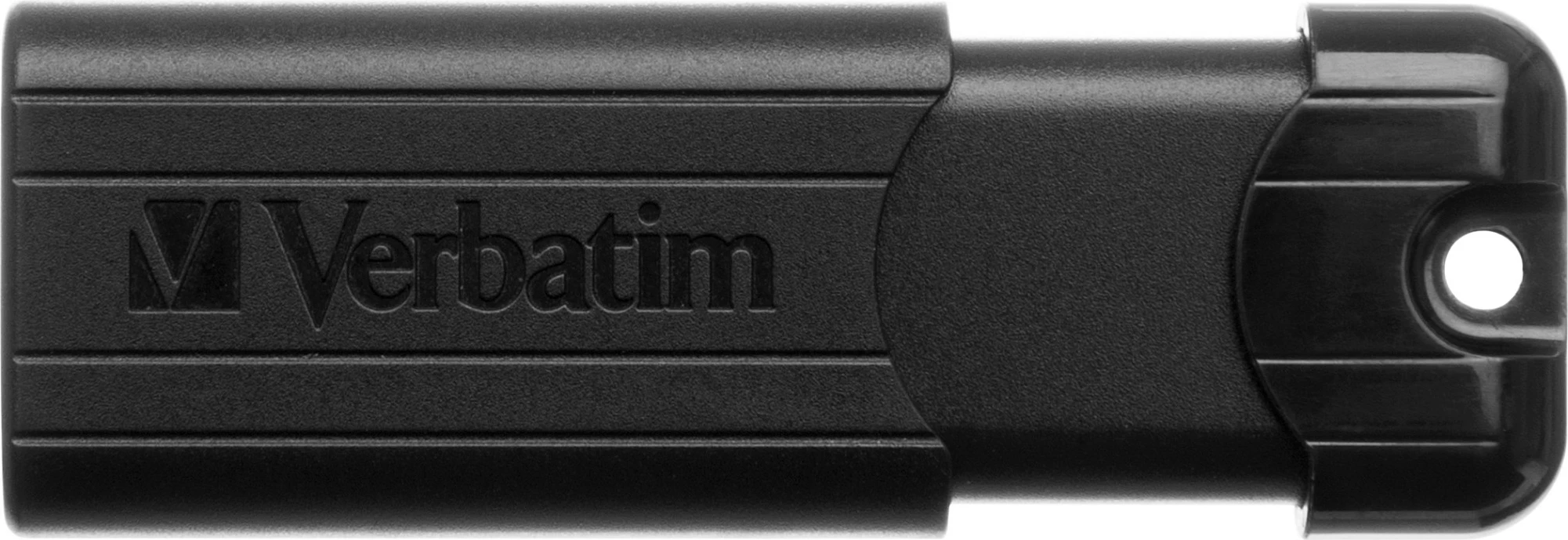 USB memorje Verbatim PinStripe 3.0 128GB, USB-A, USB 3.2 Gen 1, Slide, e zezë