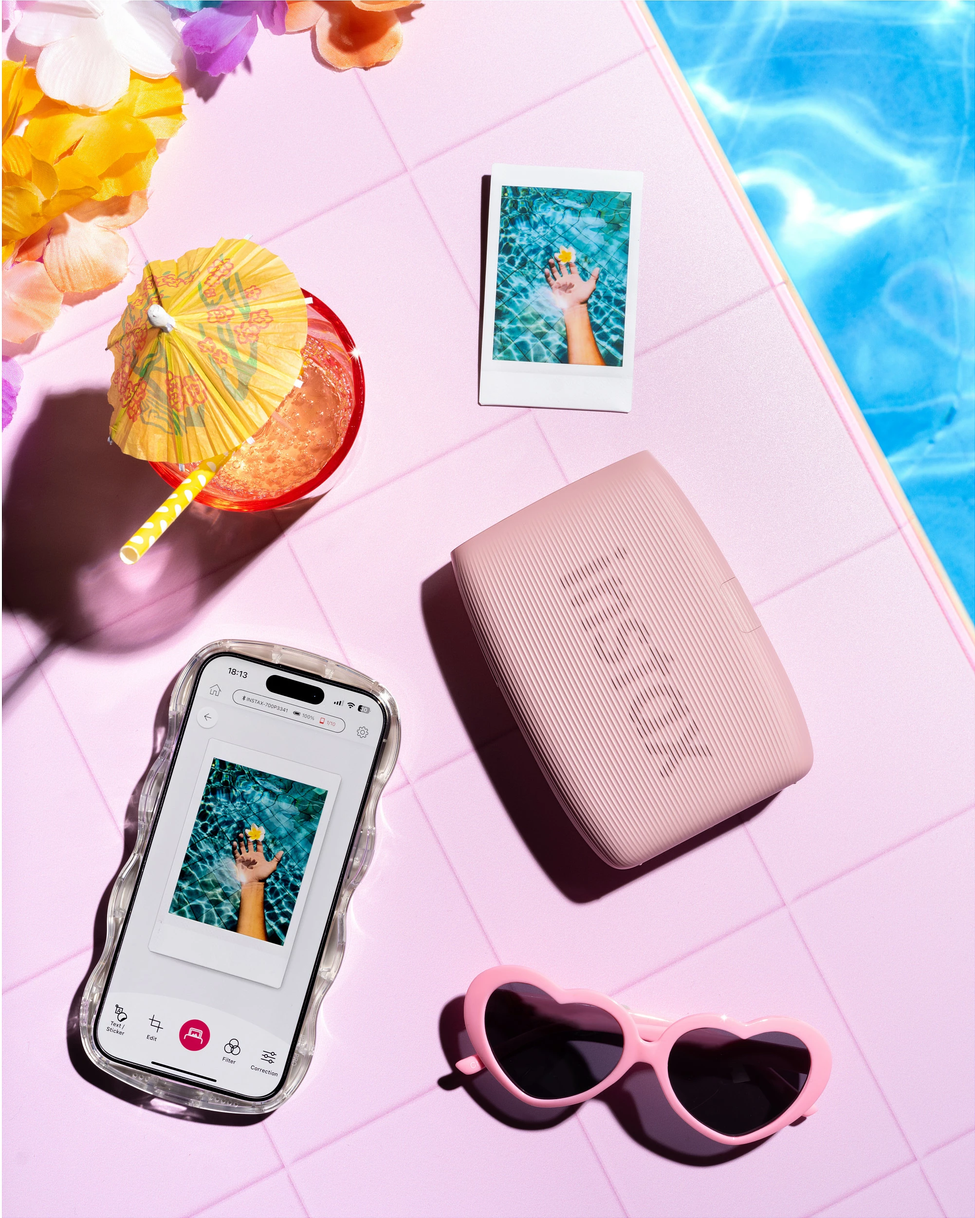 Printer foto instant Fujifilm instax mini Link 3, Bluetooth, 800 x 600 DPI, 6.2x4.6 cm, Rose Pink