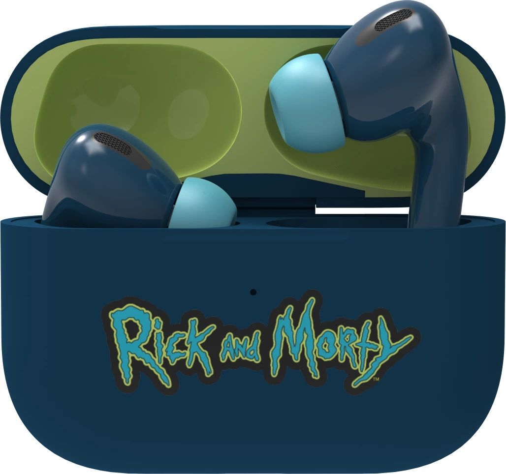 Kufje Moye Rick and Morty True Wireless, Bluetooth 5.4, USB-C, 4 orë, blu e errët