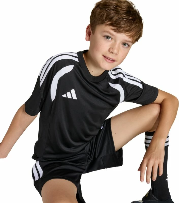 Fanellë futbolli adidas për fëmijë, e zezë [Madhësia: 128 cm]