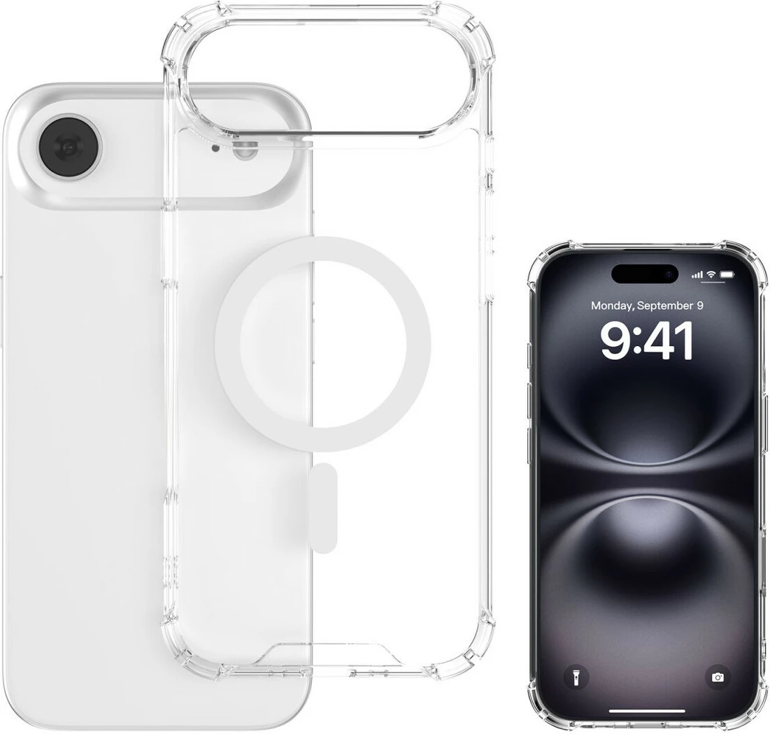 Mbështjellës 4smarts Hybrid Case Ibiza për iPhone Air, transparent