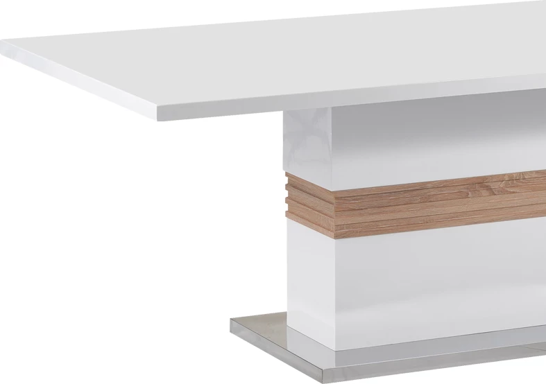 Tavolinë Zoekrin Inart, e bardhë, MDF, 200x100x76cm