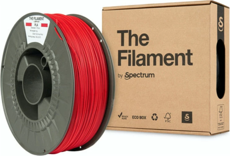 Filament për printer 3D Spectrum TF-24005, PLA 1.75mm, 1kg, Technical Red