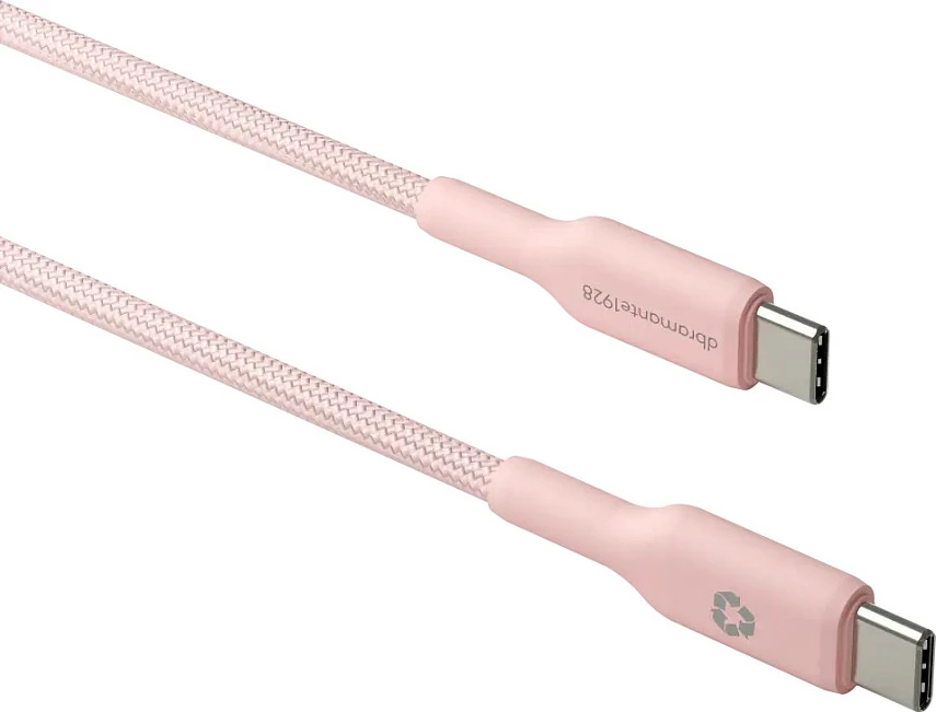 Kabllo USB-C dbramante1928 re-charge, USB-C në USB-C, 1.5 m, Fast Charging/USB PD 60W, rozë
