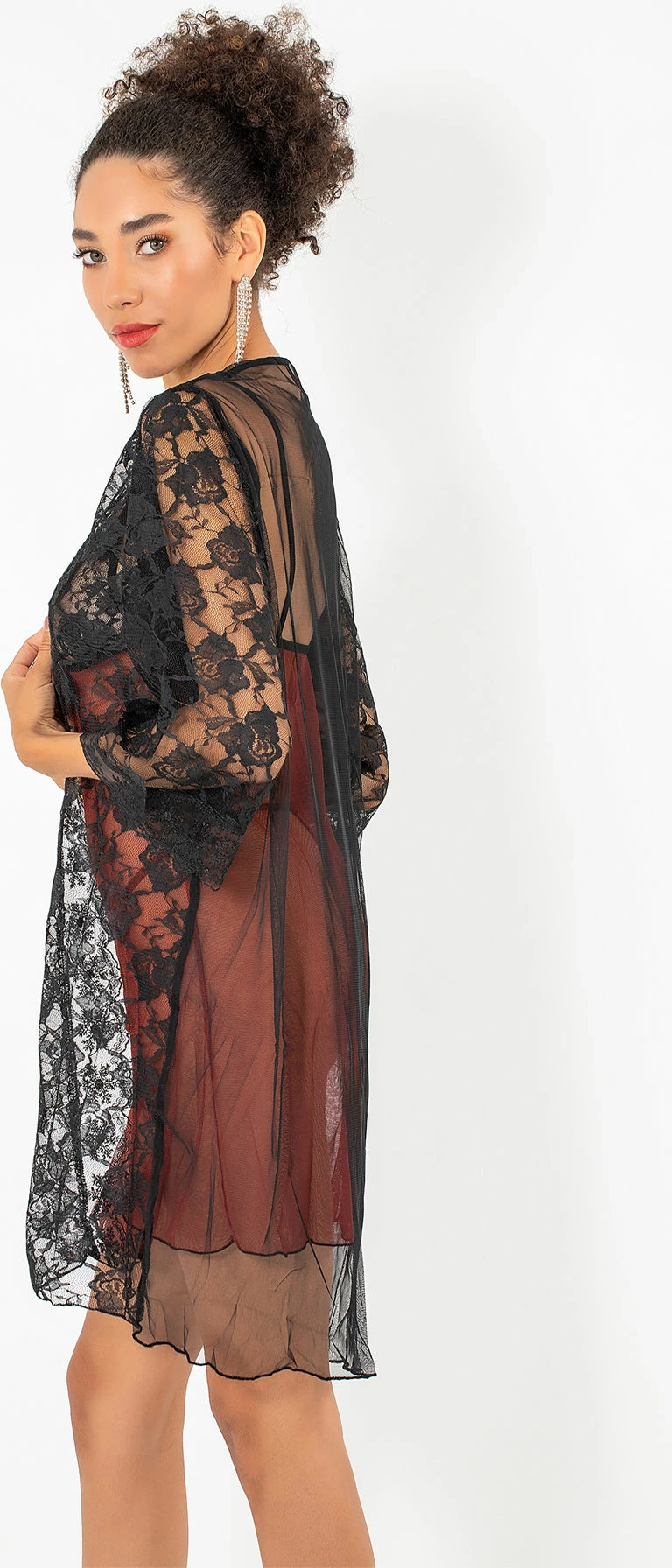 Babydoll Jumeon, ngjyrë e kuqe kafe, 2 copë, 011-008002