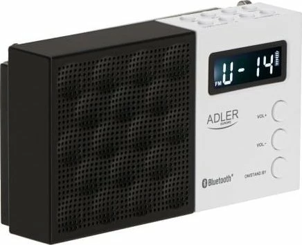 Radio digjitale PLL Adler AD 1908 AM/FM, Bluetooth 5.0, USB/SD, 20 memorje stacionesh, bateri 800 mAh, e bardhë