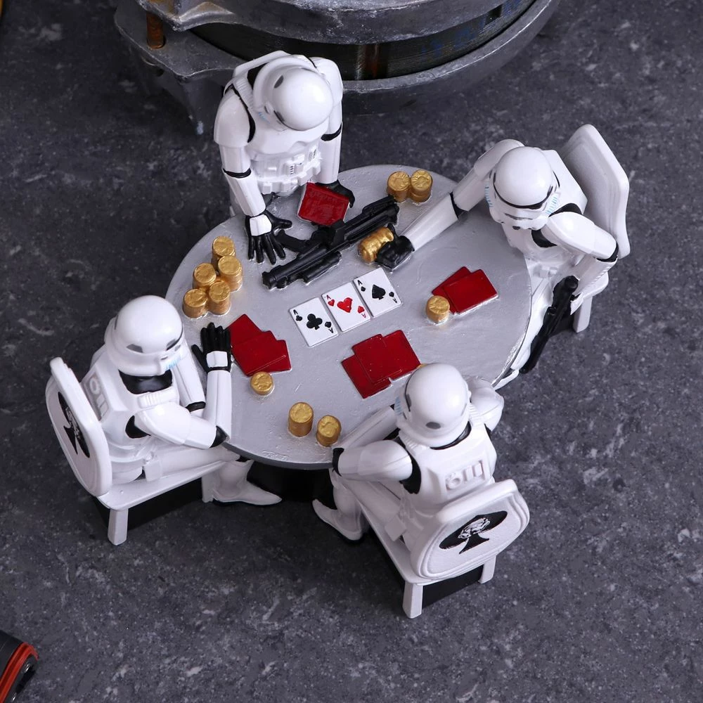 Figurinë Nemesis Now Star Wars Stormtrooper Poker Face, polyresin e pikturuar me dorë, bardhë/zi