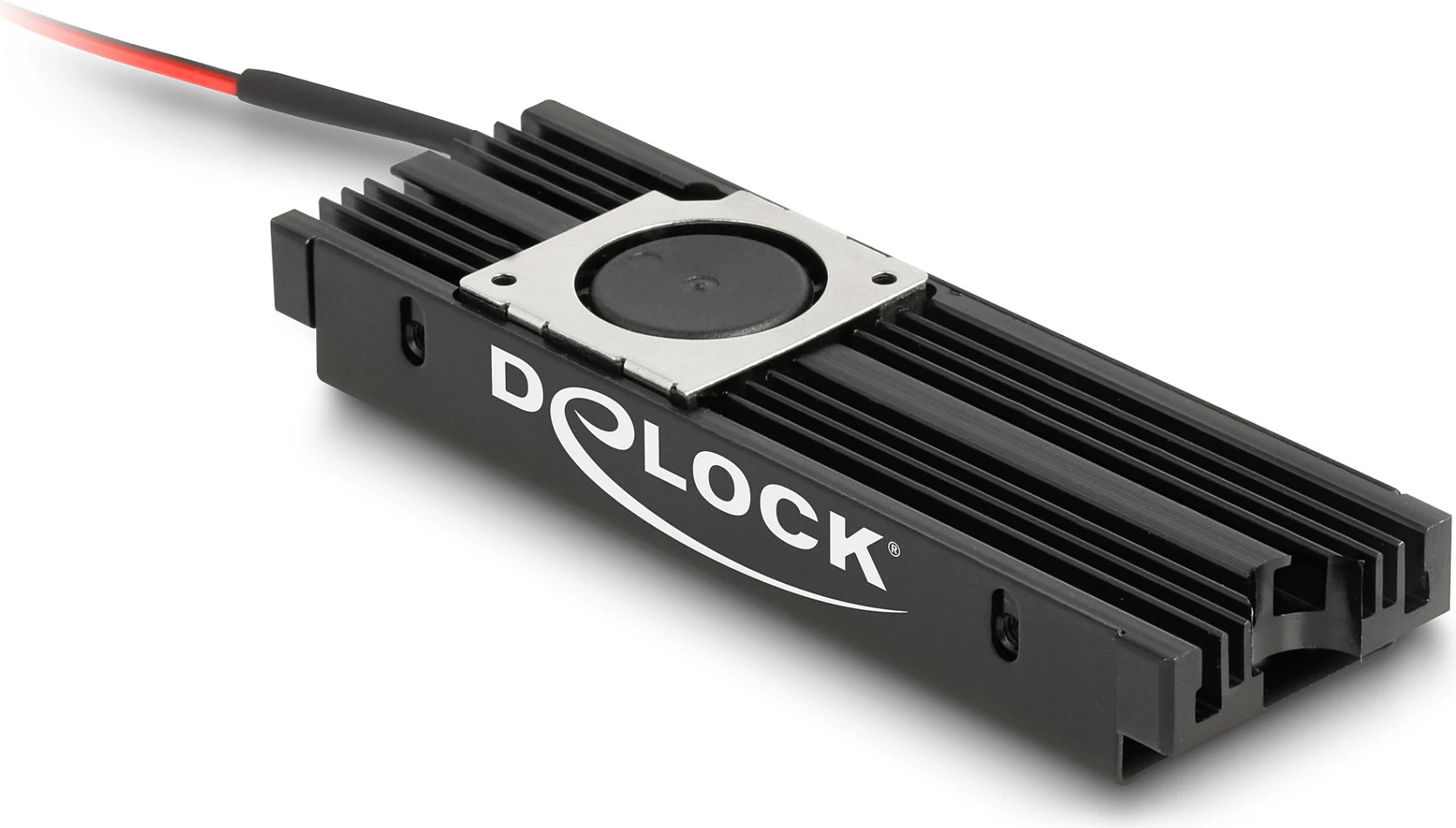 Ftohës DeLOCK me ventilator për M.2 SSD 2280, SATA power, i zi
