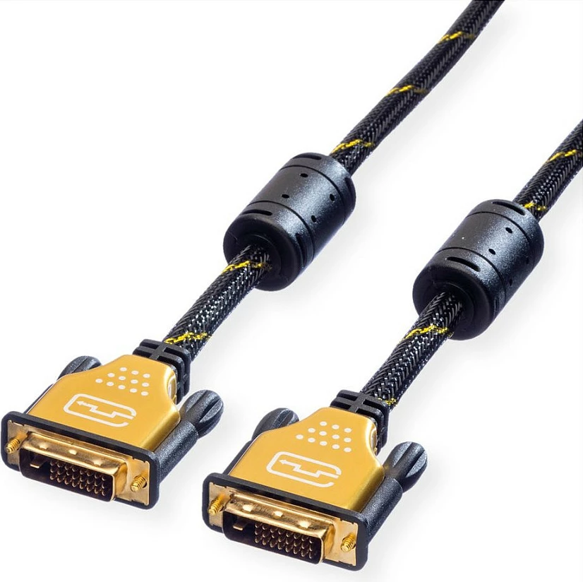 Kabllo DVI-D Dual Link ROLINE, 3m, 24+1, e zezë/ari