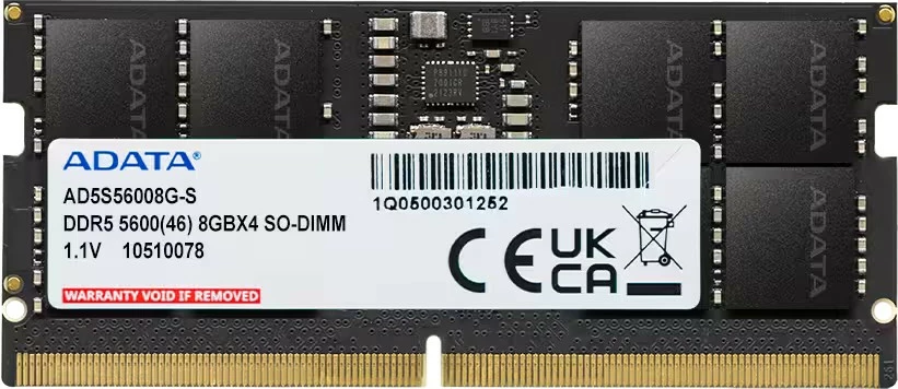 RAM Memorje, Adata, AD5S56008G-S Premier DDR5 SODIMM 5600 MHz 8GB CL40 për laptop, 1 copë