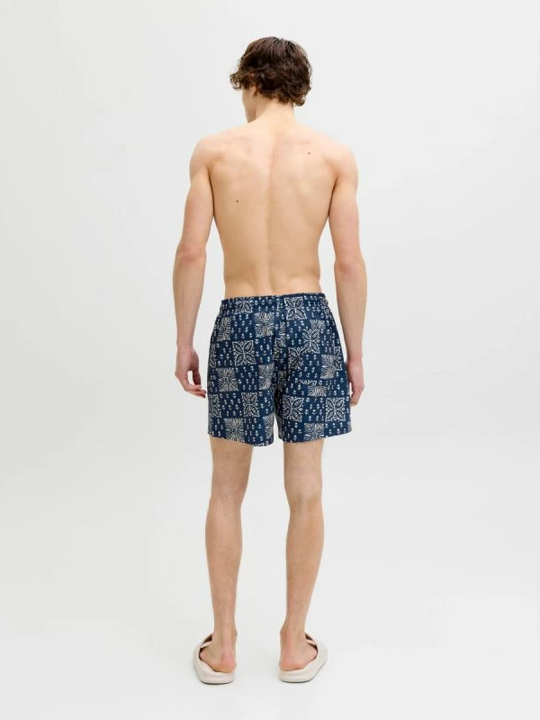 Shorce noti për meshkuj Jack&Jones JPSTMAUI SHELL AOP SWIM SHORTS REG 12291808, blu [Madhësia: M]