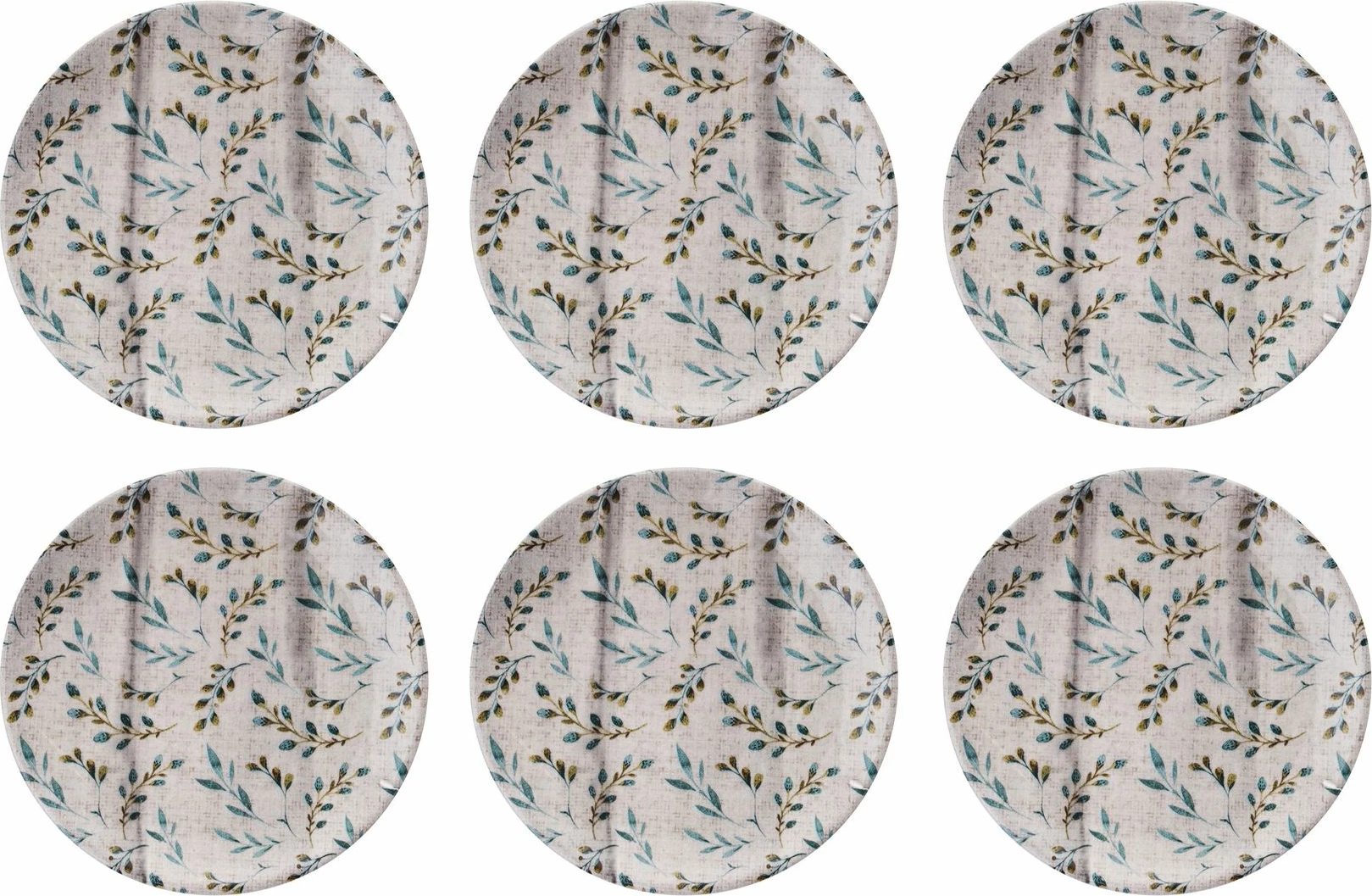Set pjatash shërbimi (6 copë), Hermia Concept, Serv Leaf, ngjyrë turquoise