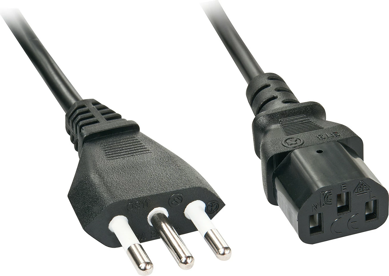 Kabllo rryme LINDY 30414, CEI 23-16 në IEC C13, 3m, e zezë