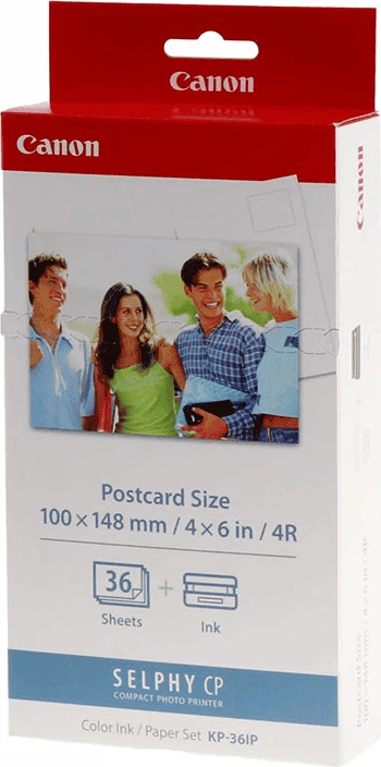 Set bojë dhe letër foto, Canon, KP-36IP / 7737A001, 4x6in 100x148 mm, 36 fletë