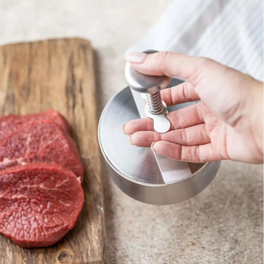 Formues për petë burgeri KingHoff KH-1879 inox, argjend