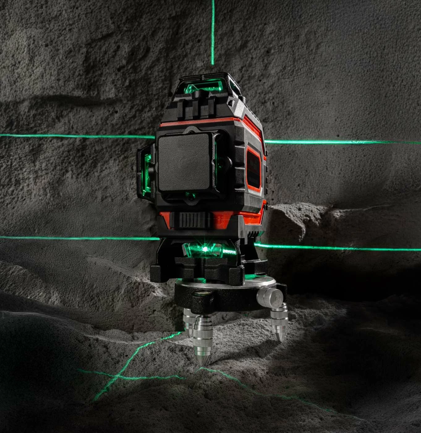 Nivel lazer PROLINE 15193 4 rreze jeshile 360° 25 m, set me aksesorë