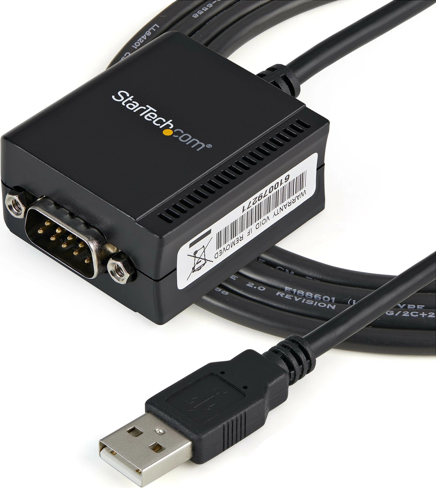 Kabllo adapter USB në Serial RS232 StarTech ICUSB2321F, DB9, USB 2.0 A, 0.2 m, i zi