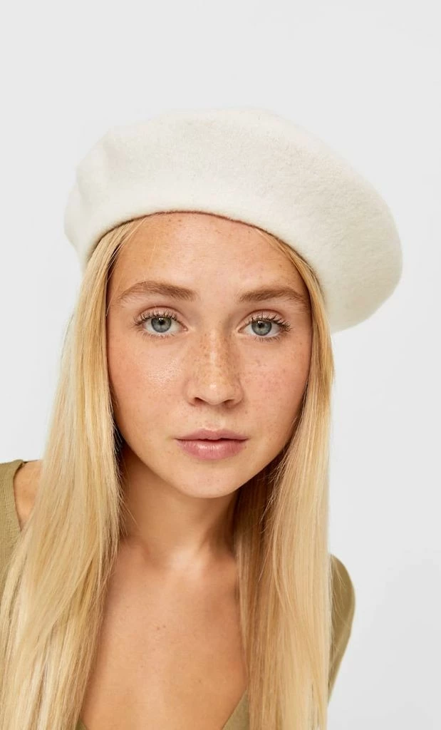 Beretë për gra, ngjyrë ecru, Jumeon, Bere1101