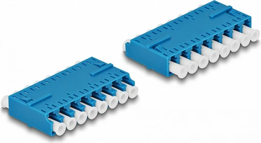 Kuplues fibër optike DeLOCK LC Octuplex femër-femër, HD, 16 konektorë, blu
